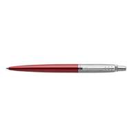 PARKER Golyóstoll, 0,7 mm, ezüst színű klip, Kensigton piros tolltest, PARKER Royal Jotter , kék