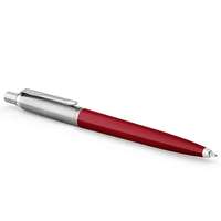 PARKER Golyóstoll, 0,7 mm, ezüst színű klip, piros tolltest, PARKER Royal Jotter Originals , kék