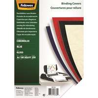 FELLOWES Hátlap, A4, 250 g, fényes, FELLOWES Chromolux , kék