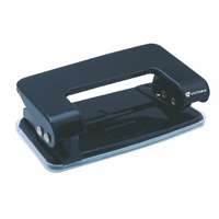 VICTORIA OFFICE Lyukasztó, kétlyukú, 10 lap, fém, VICTORIA OFFICE, fekete