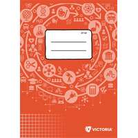 VICTORIA PAPER Füzet, tűzött, A5, kockás, 32 lap, VICTORIA PAPER Circle 27-32