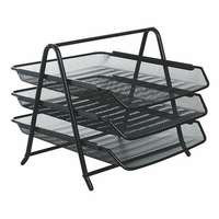 VICTORIA OFFICE Irattálca, fémhálós, 3 részes, VICTORIA OFFICE, fekete