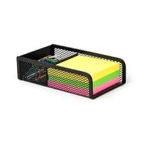 VICTORIA OFFICE Kockatömbtartó és gemkapocstartó, fémhálós, VICTORIA OFFICE, fekete