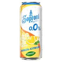 SOPRONI Alkoholmentes sör, 0,5 l, dobozos, SOPRONI 0.0% , bodza-citrom