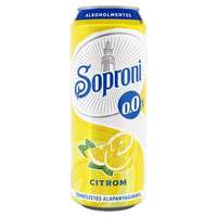 SOPRONI Alkoholmentes sör, 0,5 l, dobozos, SOPRONI 0.0% , citrom