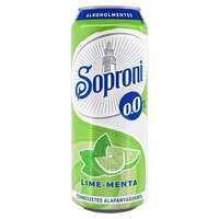 SOPRONI Alkoholmentes sör, 0,5 l, dobozos, SOPRONI 0.0% , lime-menta