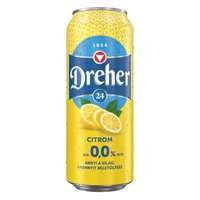 DREHER Alkoholmentes sör, 0,5 l, dobozos, DREHER 24 , citrom