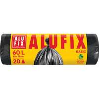 ALUFIX Szemeteszsák, 60 l, 20 db, 60x71 cm, 10 µ, ALUFIX Economy , fekete