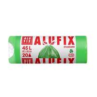 ALUFIX Szemeteszsák, zárószalagos, 45 l, 20 db, 60x60 cm, 14 µ, ALUFIX, Prémium , zöld