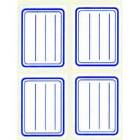 APLI Füzetcímke, kék szegélyes, vonalas, 38x50 mm, 20 db, APLI