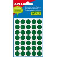 APLI Etikett, 13 mm kör, kézzel írható, színes, APLI, zöld 175 etikett/csomag