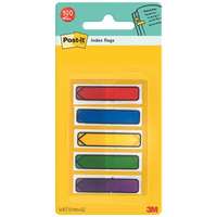 3M POSTIT Jelölőcímke, műanyag, 5x20 lap, 11,9x43,2 mm, nyíl, 3M POSTIT, vegyes