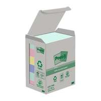3M POSTIT Öntapadó jegyzettömb, 38x51 mm, 6x100 lap, környezetbarát, 3M POSTIT Nature , vegyes pasztell színek
