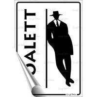 . Információs matrica, 11,6x16,6 cm, Férfi toalett