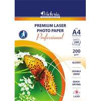 VICTORIA PAPER Fotópapír, lézer, A4, 200 g, fényes, kétoldalas, VICTORIA PAPER Professional