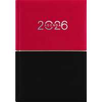 DAYLINER Naptár, tervező, B6, heti, DAYLINER Contrast , piros-fekete