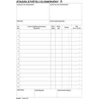 VICTORIA PAPER Nyomtatvány, átadás-átvételi elismervény, 25x3, A5, VICTORIA PAPER B.13-69 , 10 tömb/csomag