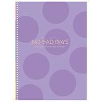 SHKOLYARYK Spirálfüzet, B5, kockás, 80 lap, keményfedeles, SHKOLYARYK No bad days , vegyes