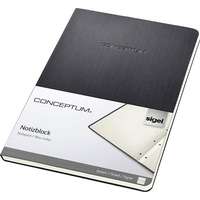 SIGEL Füzet, exkluzív, A5, vonalas, 60 lap, keményfedeles, SIGEL Conceptum , fekete
