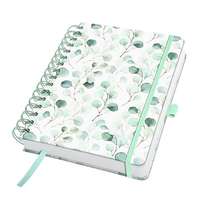 SIGEL Spirálfüzet, 168x215 mm, sima, 120 lap, keményfedeles, SIGEL Jolie Eucalyptus Day