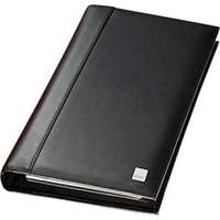 SIGEL Névjegytartó, bőr, 160 db-os, gyűrűs, SIGEL Torino , fekete