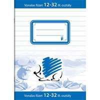 ICO Füzet, tűzött, A5, vonalas, 32 lap, 3. osztály, ICO Süni , 12-32