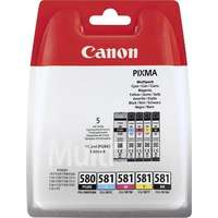 CANON PGI580/CLI581 Tintapatron multipack Pixma TS7550, 8150, 9150 nyomtatókhoz, CANON, pgb+b+c+m+y, 11,2ml+4*5,6ml