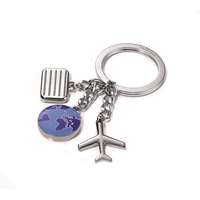 TROIKA Kulcstartó, 3 charm dísszel, TROIKA Világutazó