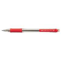 UNI Golyóstoll, 0,4 mm, nyomógombos, UNI SN-101 Laknock Fine , piros