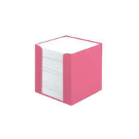 Herlitz HERLITZ asztali kockatömb 9x9cm 700 lap, műanyag dobozban, Rózsaszín