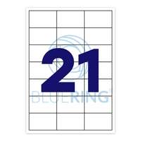 Bluering Etikett címke, 70x42,3mm, 100 lap, 21 címke/lap Bluering®