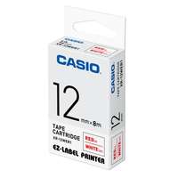 Casio Feliratozógép szalag XR-12WER1 12mmx8m Casio piros/fehér