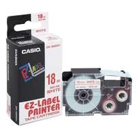 Casio Feliratozógép szalag XR-18WER1 18mmx8m Casio piros/fehér