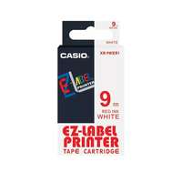 Casio Feliratozógép szalag XR-9WER1 9mmx8m Casio piros/fehér
