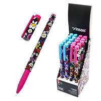Vinson Golyóstoll kupakos, 0,7mm Vinson Flower Garden A24 vegyes test displ 20 db/display
