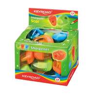 Keyroad Hegyező 1 lyukú tartályos 24 db/display Keyroad Starfish vegyes színek