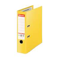 Esselte Iratrendező A4, 8cm, PP élvédő sínnel, Esselte Standard Plus Vivida sárga
