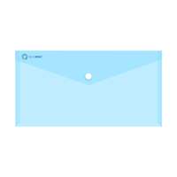 Bluering Irattartó tasak DL `csekk` patentos PP Bluering® transzparens kék