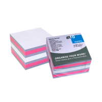 Info Notes Jegyzettömb öntapadó, 75x75mm, 450lap, Info Notes, brilliant mix, lila, rózsaszín, fehér