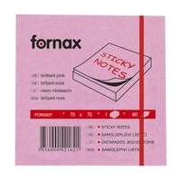 Fornax Jegyzettömb öntapadó, 75x75mm, 80lap, Fornax neon rózsaszín