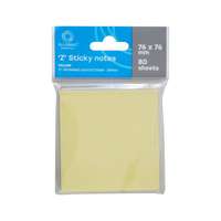 Bluering Jegyzettömb öntapadó, 76x76mm, 80lap, `Z` Bluering® , sárga