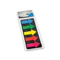 Info Notes Jelölőcímke 25x45mm, 5x25lap, műanyag nyíl Info Notes kék zöld sárga narancssárga rózsaszín