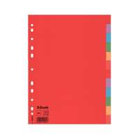 Esselte Regiszter A4, 12 részes karton Esselte Economy színes