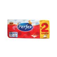 Perfex Toalettpapír 3 rétegű 100% cellulóz 120 lap/tekercs 8 + 2 tekercs/csomag Boni Perfex