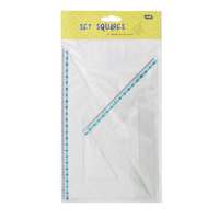 Educa Vonalzó készlet, Educa háromszög 2 db, 16 cm és 24cm, ( 45°/60° ) nagy, bliszteres