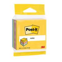 3M POSTIT Öntapadó jegyzettömb, 51x51 mm, 400 lap, bliszteres, 3M POSTIT, ultra színek