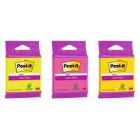 3M POSTIT Öntapadó jegyzettömb, 76×76 mm, 75 lap, 3M POSTIT "Super Sticky", vegyes