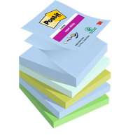 3M POSTIT Öntapadó jegyzettömb, "Z", 76x76 mm, 5x90 lap, 3M POSTIT "Super Sticky Oasis", vegyes színek