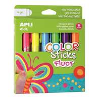APLI Tempera kréta készlet, APLI Kids "Color Sticks Fluor", 6 fluoreszkáló szín