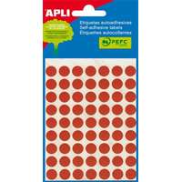 APLI Etikett, 10 mm kör, kézzel írható, színes, APLI, piros, 315 etikett/csomag